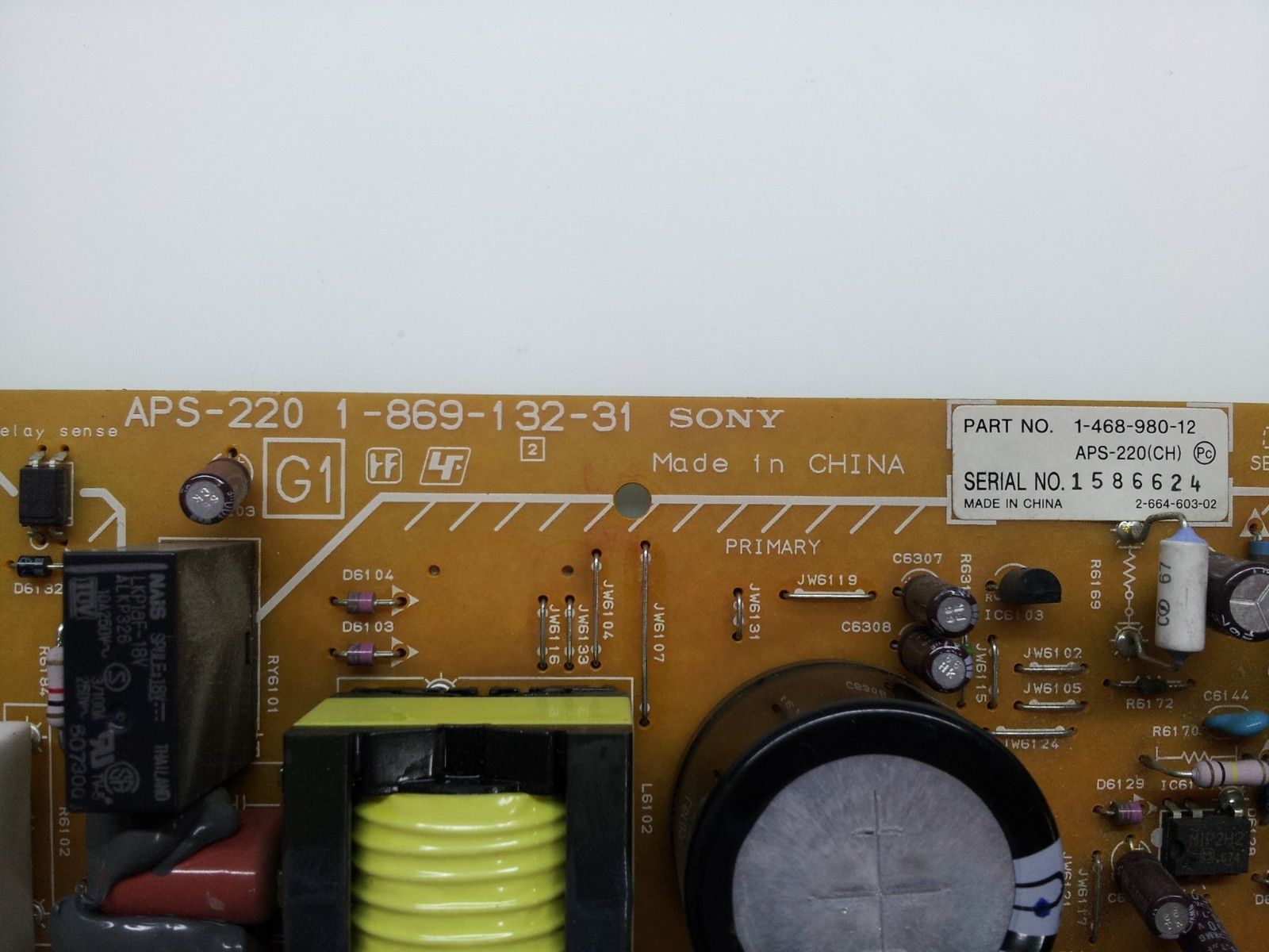 NETZTEIL APS-220 1-869-132-31 1-468-980-12 PARA SONY KDL-32S